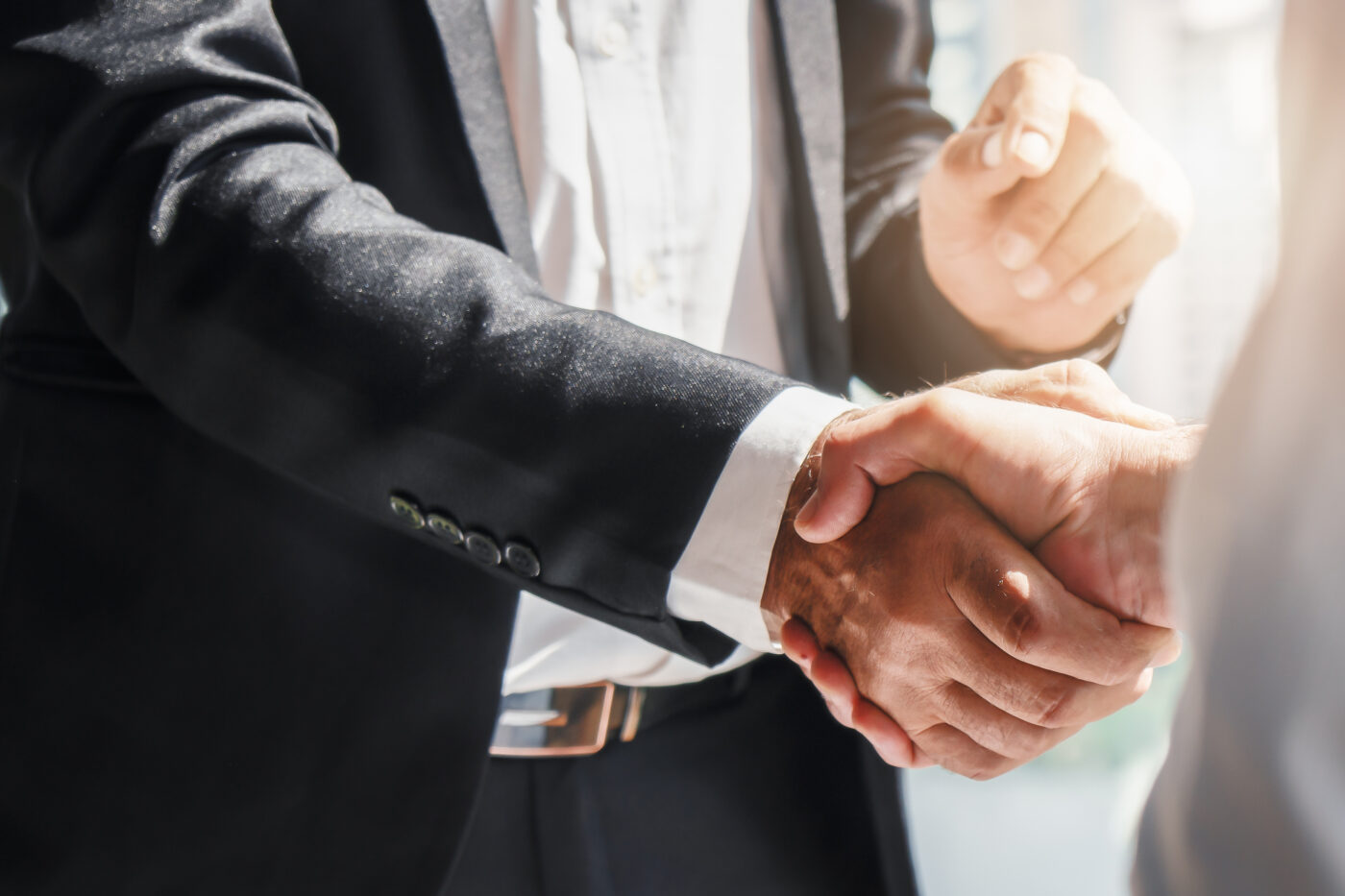 Geschäftlicher Hintergrund, Geschäftsmann Handschlag