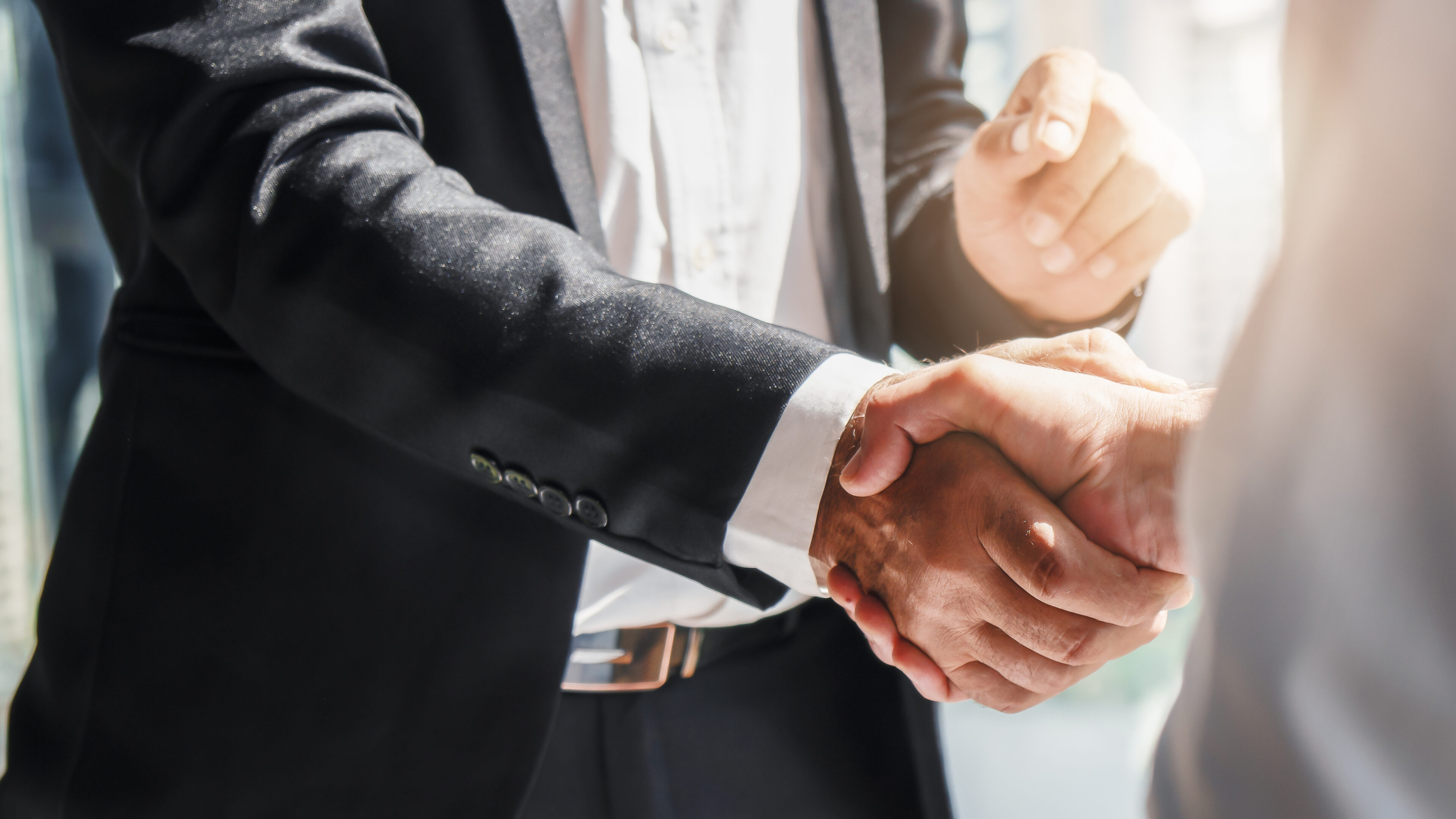 Geschäftlicher Hintergrund, Geschäftsmann Handschlag