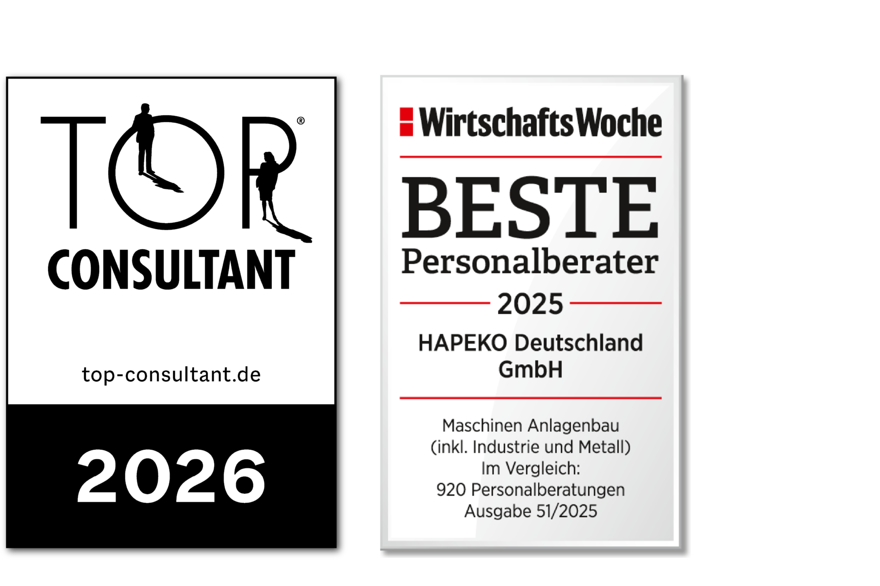 Auszeichnungen Top Consultant und Wirtschaftswoche