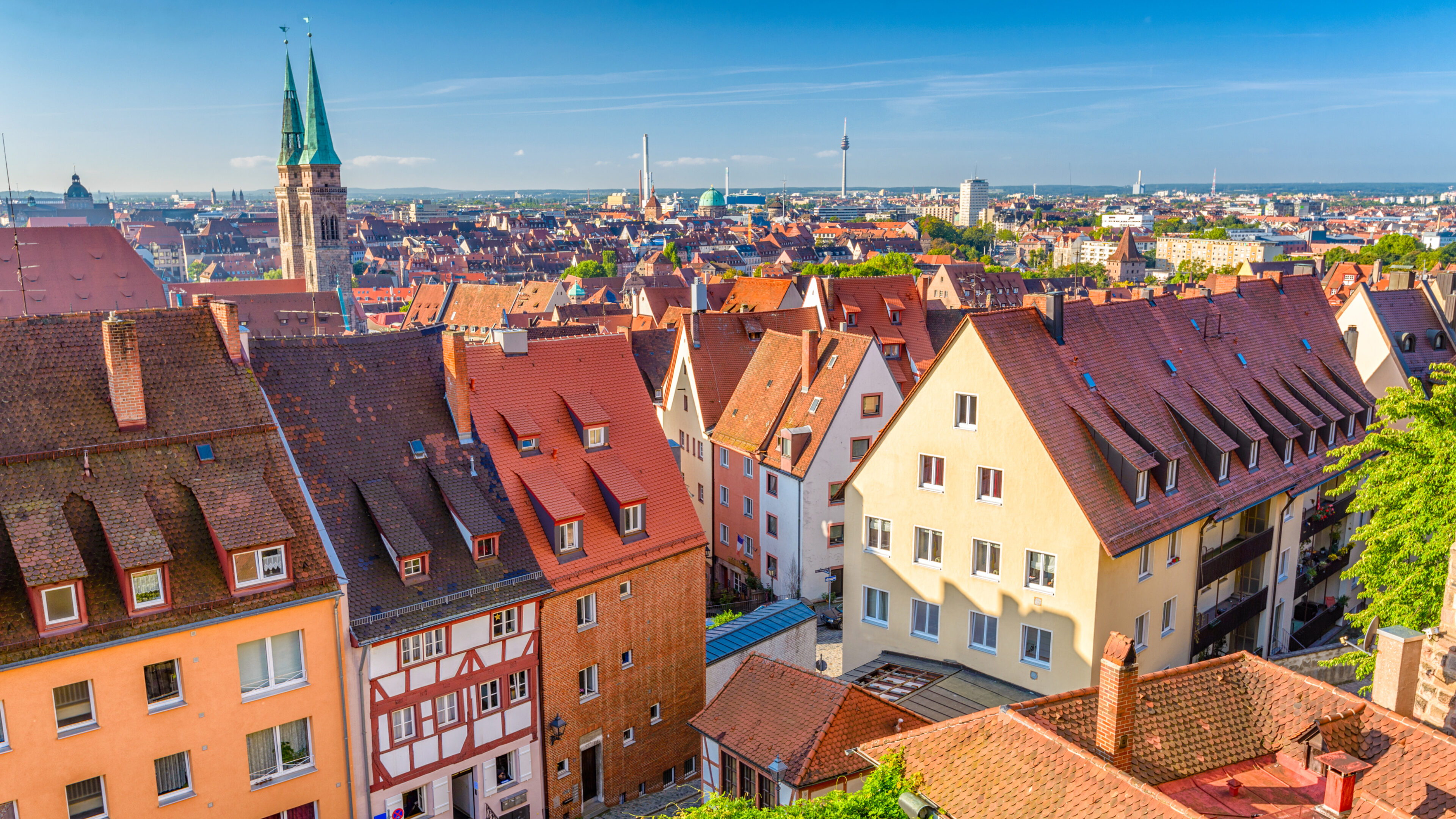 Skyline der Altstadt in Nürnberg