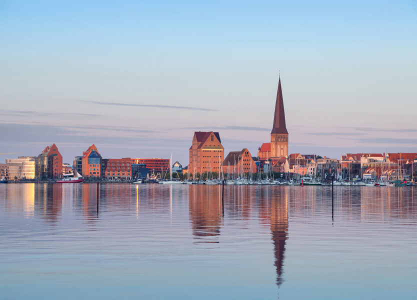 Die Skyline der Hansestadt Rostock